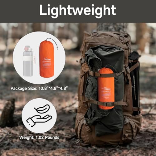 Sleeping Bag Topquilt with Inflatable Sleeping Pad, Warm Insulation Sleeping Quilt for Backpacking, Camping and Hiking
