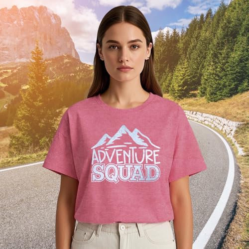 COMIZI Womens Hiking Shirt Adventure Squad Tshirt Mountain Adventure Tee Camping Wild Outdoor Tops