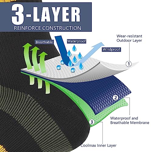 Agdkuvfhd Waterproof Socks Neoprene Unisex Warm Breathable Outdoor Sports Hiking Fishing Wading Crew/Ankle Socks