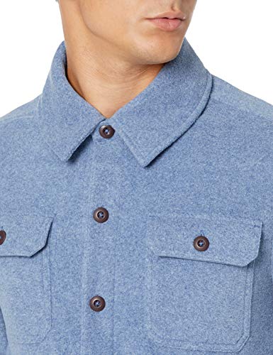 Amazon Essentials Mens Long-Sleeve Polar Fleece Shirt Jacket for Winter