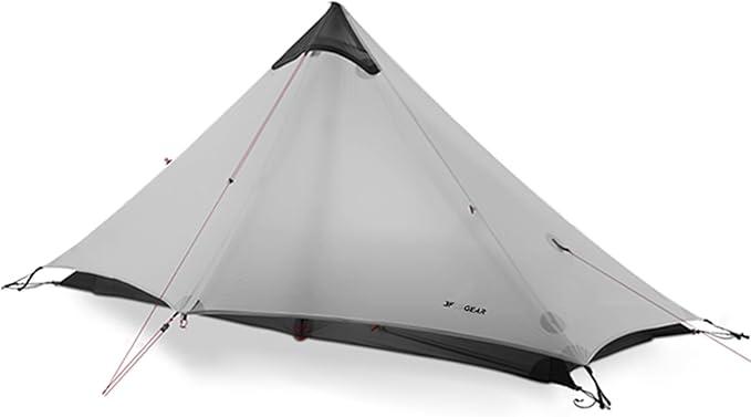 3FULGEAR Ultralight Tent for Backpacking, LANSHAN 1 Trekking Pole Tent 1 Person 3/4 Season Lightweight Easy Set Up Double ...