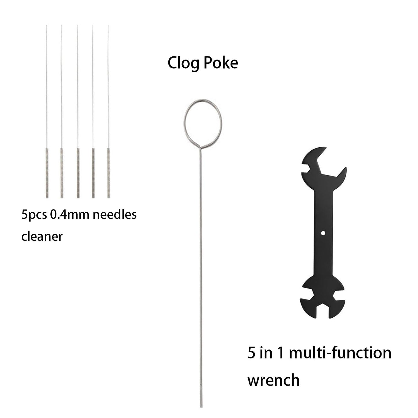 3D Printer Tool Kit for Bambu Lab X1/X1C/X1E/P1P/P1S, Maintenance Common Tool Kit with Nozzle Wiper, Clog Poke, Silicone Sock, PTFE Tube, Allen Wrench, Screwdriver, for 3D Print Removing, Cleaning