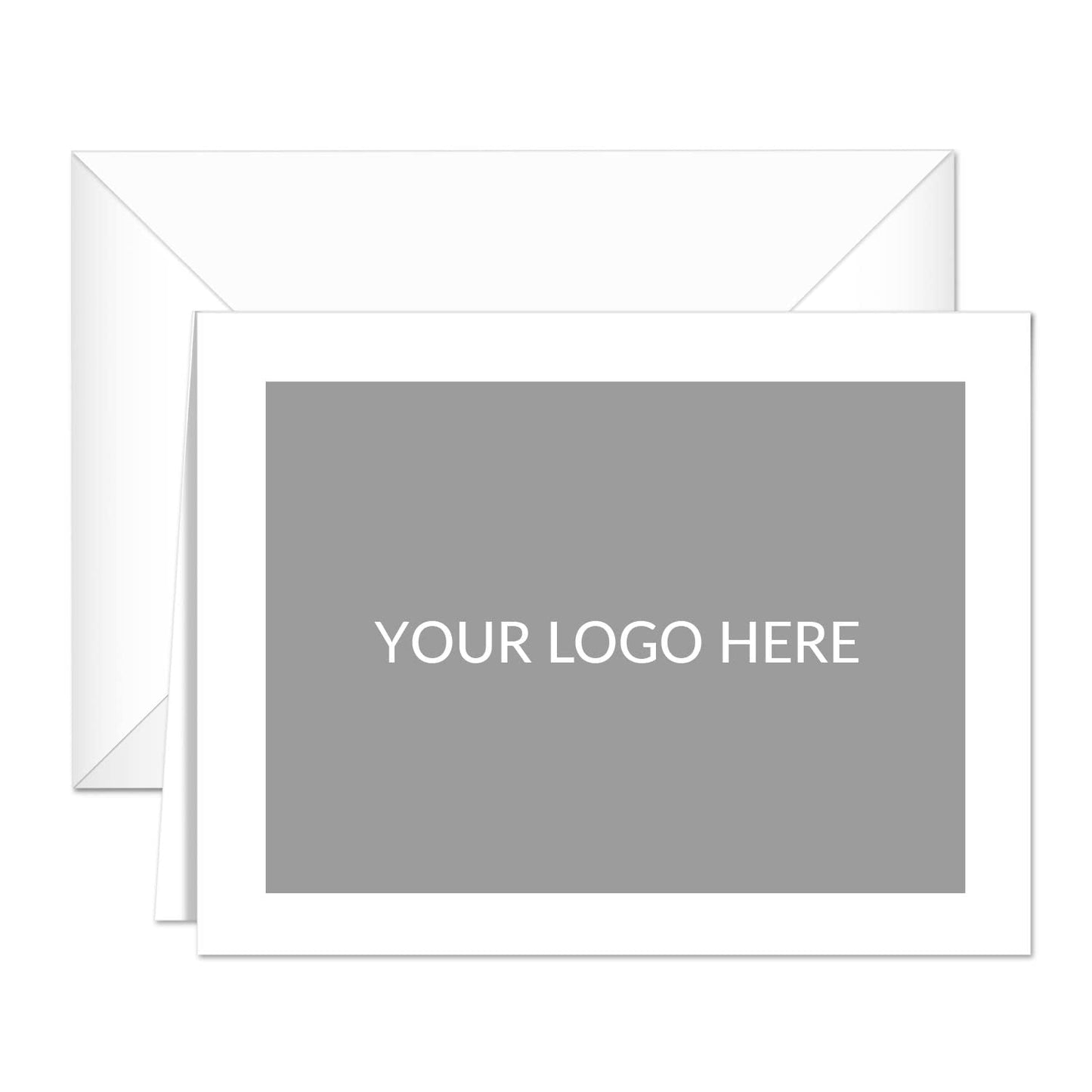 Personalized Logo Cards / 100 Custom Design Business Thank You Trademark Note Cards With White Envelopes / 4 1/4" x 5 1/2" Bulk DIY Full Color Monogram Business Greeting Cards / Made In The USA