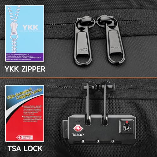 RoyalAnt Backpack for Men, Anti Theft Convertible Laptop Backpack with Wheels,50L Rfid Personal Item Wheeled Backpack for ...