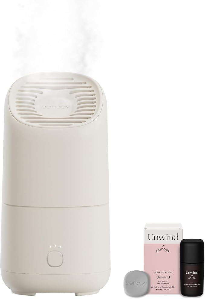 Canopy Portable Misting Humidifier - Cordless 11 HR Run Time, 500 mL, TSA Approved Travel Humidifier - Alleviate Symptoms ...