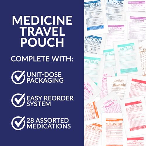 First aid Kit Refill Supplies Medication Pack for Refilling Small Kits or Traveling