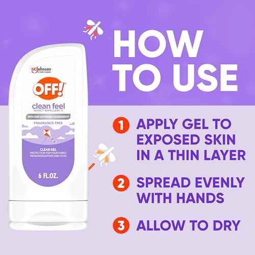 OFF! Clean Feel Insect Repellent Clear Gel with 20% Picaridin - DEET-Free Protection from Mosquitoes & Ticks, Odor-Free Pest Control For Camping, Hydrating Bug Gel - 6 oz