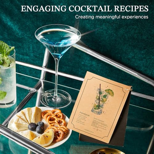 KITESSENSU Cocktail Shaker Set with Stand | Mixology Bartender Kit Bar Set with Essential Bar Accessories for Home Bar: Ma...