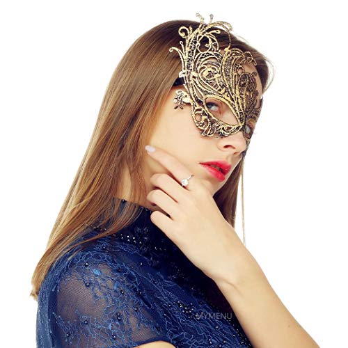 MYMENU Masquerade Mask for Women Venetian Lace Eye Mask For Party Prom Ball Costume Mardi Gras
