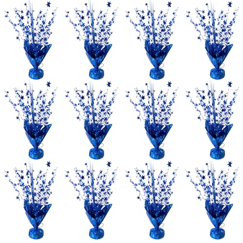 YinNorth 12 Pcs Metallic Foil Spray Centerpiece Party Star Table Decoration Brust Glitter Table Topper Decor for Birthday ...
