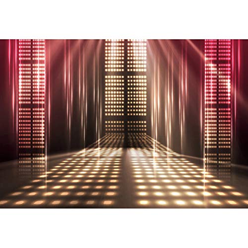 Leyiyi 5x3ft Shining Neon Lights Show Backdrop Stage Discoparty Photography Background Entertainment Venues KTV Ballroom D...