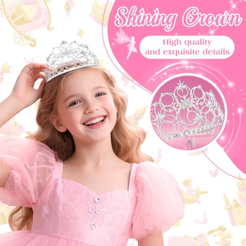 Civlory Princess Crown Tiaras for Women Stellar Costume Girls Wicth Merch Hat Accessories for Halloween Party Favors Dress...