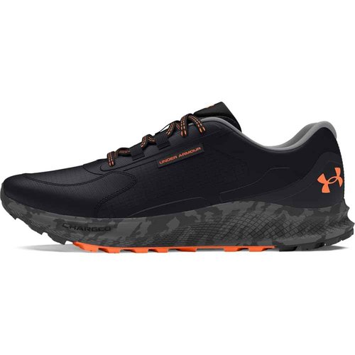 Under Armour Men's Charged Bandit Trail 3, (001) Black/Black/Orange Blast, 10.5, US
