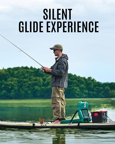 ZLX 11'6''x42'' Extra Wide Inflatable Fishing Paddle Board for Adults- Stable Non-Slip Deck Pad, Dual Reinforced Sides & Q...