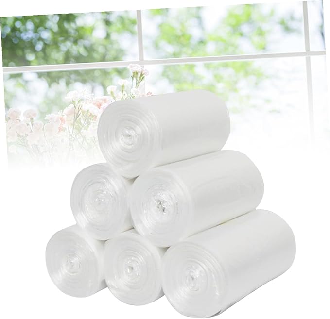 2 Rolls Transparent Heavy-duty Trash Bags Disposable Thickened Garbage Liners Strong Rubbish Bags for Kitchen Household Waste