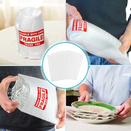 320 pcs Moving Packaging Supplies, 260 Cushioning Foam Pouches and Sheets, 4 Sizes (16x12", 12x12", 12x7.8", 7.8x7.8") wit...