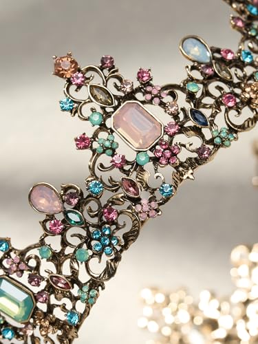 SWEETV Queen Crown for Women - Baroque Wedding Tiaras and Crowns,Jeweled Tiara Crown,Prom Birthday Halloween Hair Accessories