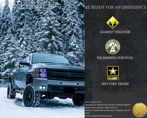 Carlebben Survival Kit Camping kit First Aid Kit Emergency Bugout Bag Gifts for Men Tactical Gear Accessories Molle Attach...