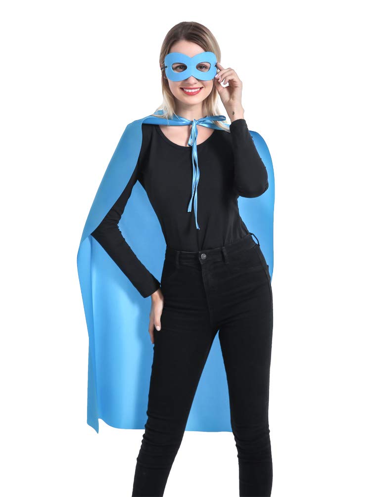 Adult Superhero Capes and Masks for Teenagers Men & Women 14 Sets Bulk Pack - Dress Up Superhero Party Capes for Spirit Day Team Building