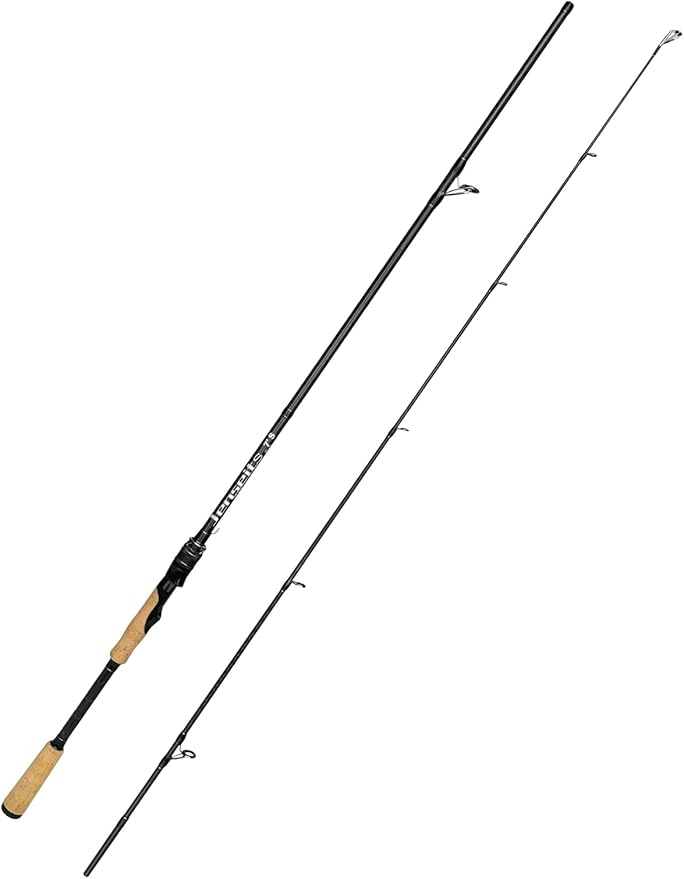 Jenseits Spining Fishing Rods – 2 Piece Carbon Fiber Rod, Medium Heavy Power Extra Fast Action, Premium Cork & EVA Handle,...