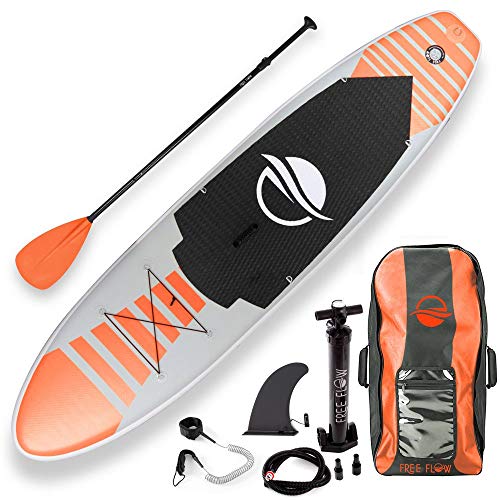 SereneLife Inflatable Stand Up Paddle Board, Wide Stable Design with Non-Slip EVA Deck Pad, Includes Premium SUP Accessori...