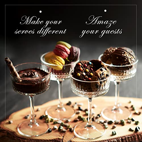 the mask el turko Vintage Coupe Glasses Set of 4, Champagne, Cocktail, Martini, Wine Glasses, Long Stem Glassware, (8.8oz/...