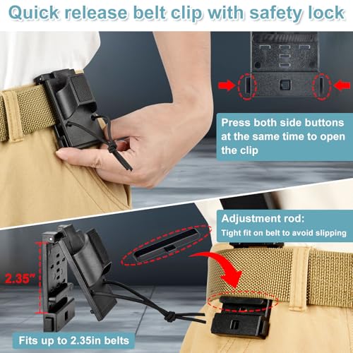 iGuerburn Radio Holster for Duty Belt Accessories for 1.75"/2"/2.25'' Belts, Radio Holder Clip Law Enforcement Police Gea...