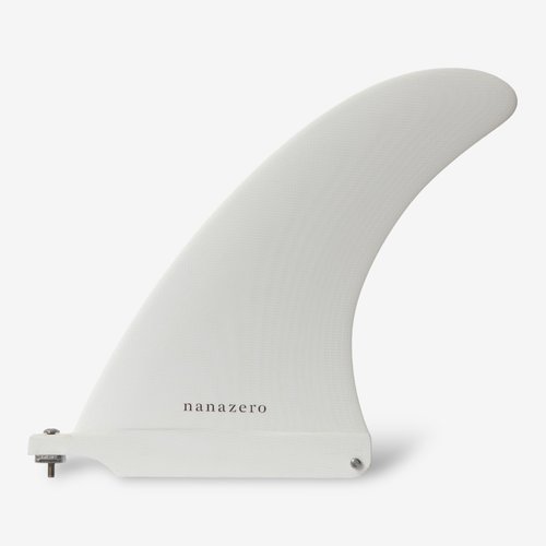 nanazero Fiberglass Center fin Classic 7" Milky White - Surfboard Single Center fins, Longboard, Midlength