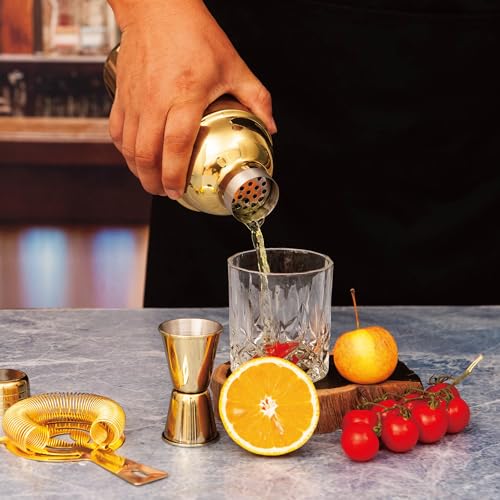 JWJIUEJIU Cocktail Shaker Set Bartender Kit,5 Piece Bar Set Stainless Steel Bar Tools Set for Professional Bartender and H...