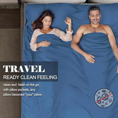 BREENHILL Sleeping Bag Liner,Travel Sheet & Adult Sleep Sack, Camping Sheets Travel Sleep Sack for Backpacking,Hotels & Ho...