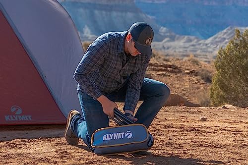 Klymit Ridgeline Camping Chair for Adults, Folding Chair for Outside, Blue
