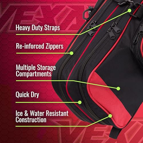 Vexan Ice Fishing Rod Case – Water-Resistant Travel Rod & Reel Case with Hard Shell Tube, Spinning Rod & Tip-Up Storage – ...