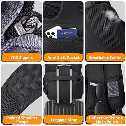 DEYACE Lunch Box Backpack for Men, Tactical Cooler Backpack with Laptop Compartment Leakproof RFID Lunchbox Bag for Work