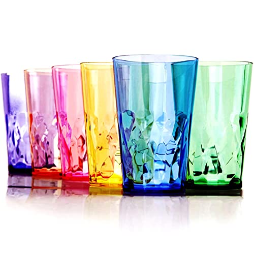 SCANDINOVIA - 19oz Unbreakable Premium Drinking Glasses Set of 6 - Super Grade Acrylic Plastic - Perfect for Gifts - Dishw...