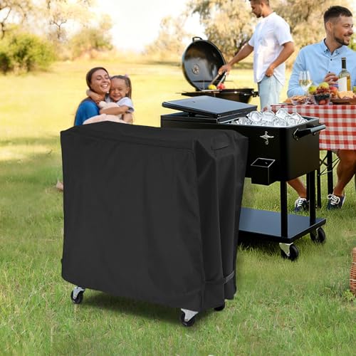 AKEfit Patio Cooler Cart Cover,Waterproof Ice Chest Cart Cover Fits 65-80 Quart Patio Party Ice Chest Rolling Cooler,43''L...