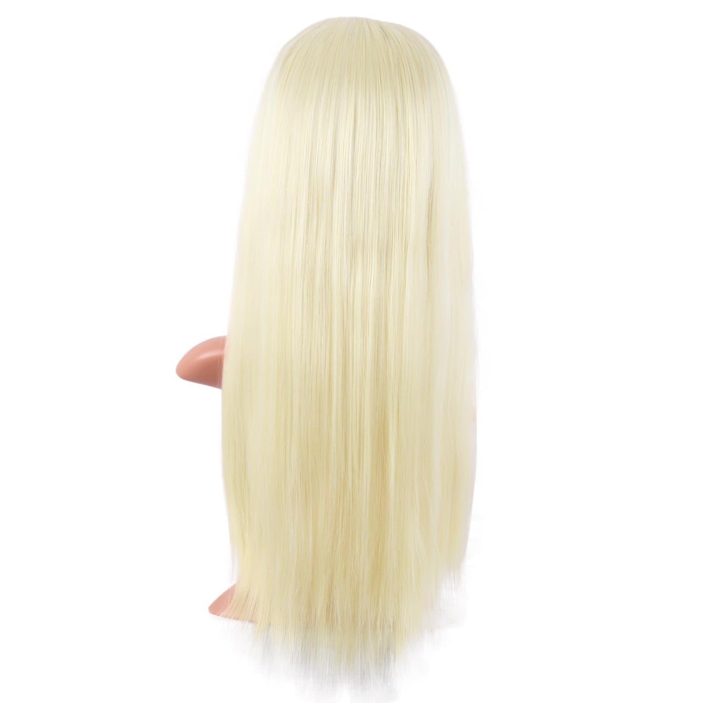 MapofBeauty 24 Inch/60 cm Long Straight Synthetic Hair Heat Resistant Party Cosplay Wig (Light Blonde)