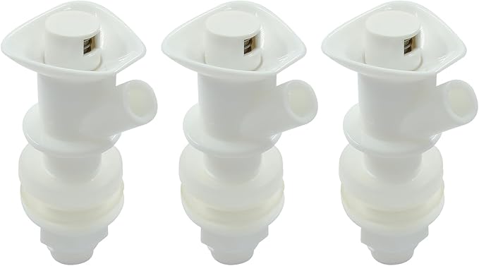 Bonsicoky 3 Pack Push Button Cooler Spigot - Plastic Water Faucet Compatible With Rubbermaid Gott Valve - Replacement Disp...