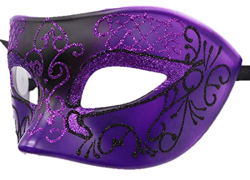 Coolwife Couples Masquerade Masks Metal Venetian Mardi Gras Party Evening Prom Costume Mask