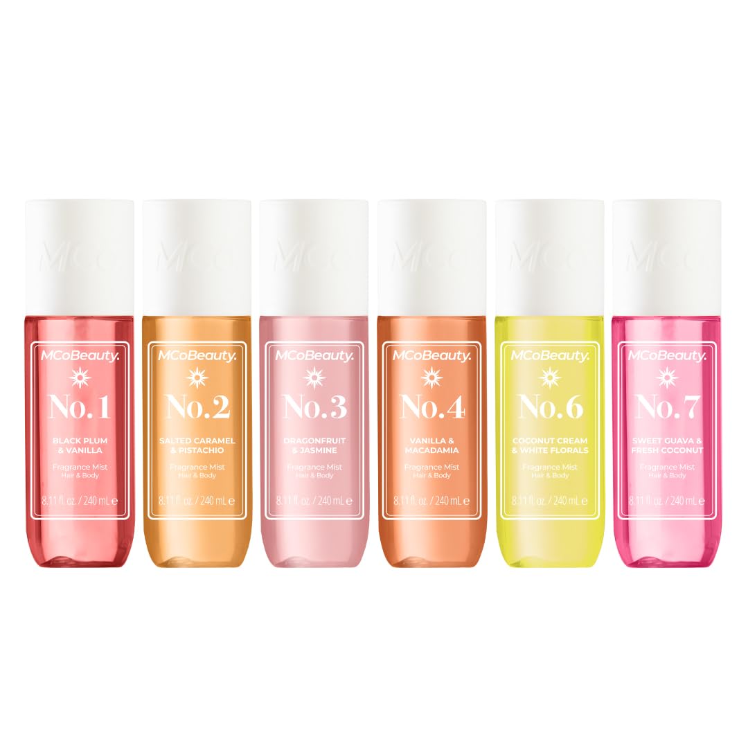 MCoBeauty - Fragrance Mist No. 7 - Light Body Mist and Hair Perfume with Sweet Guava & Fresh Coconut, Fruit Scent with Tropical Notes - Vegan, Cruelty Free - Gifts for Women, Feminine Spray - 90ml
