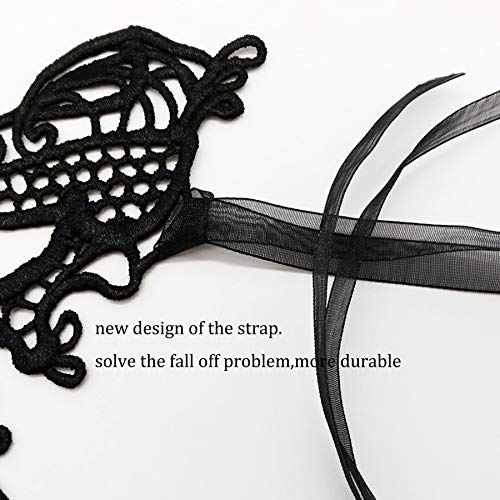 Geek-M Women's Black Lace Mask Party Ball Masquerade Fancy Dress Masks Pack of 6