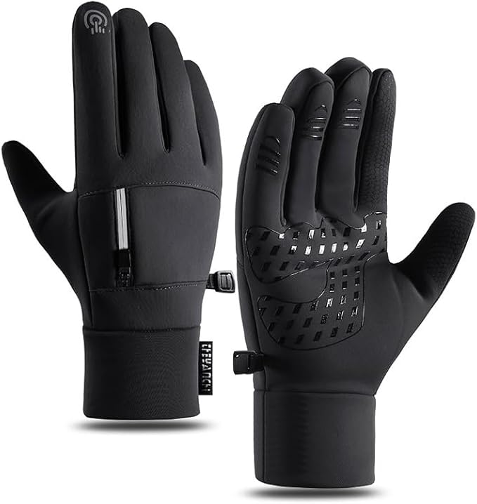 Touchscreen Gloves for Men and Women, Waterproof Winter Gloves, Thermal Insulated with Grip Palm