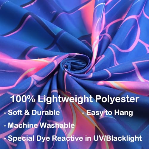 Manicer Blacklight Angel Wings Tapestry, UV Reactive Neon Wings Wall Hanging Tapestries, Fluorecent Butterfly Aesthetic Wa...
