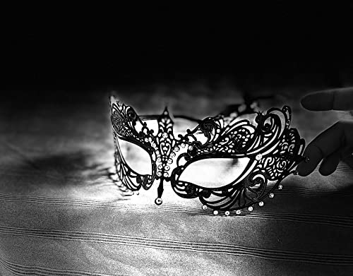 ZbFwmx Couple Masquerade Mask Set - Black Costume Masks for Women & Men - Cosplay & Party Masquerade Ball