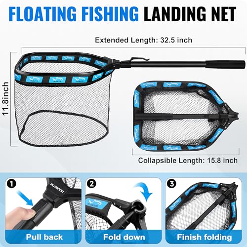 PLUSINNO Fishing Gear,Full Fishing kit Include Fishing Rod and Reel Combo, Tackle Box with Fishing Lures, Fishing Accessor...