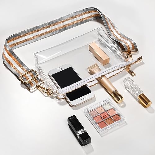 Clear Purse for Women - Stadium Approved Crossbody Bag, Small Stadium Bag for Concerts & Sports Events