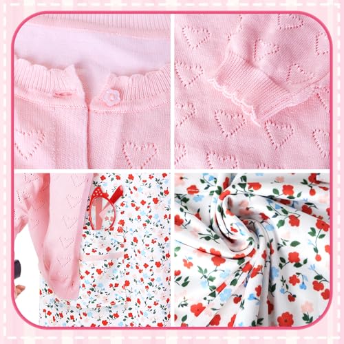 Boutrele 11 Pcs Old Lady Costume for Kids,100 Days of School Costume Girls,Granny Grandma Costumes Kids Accessories