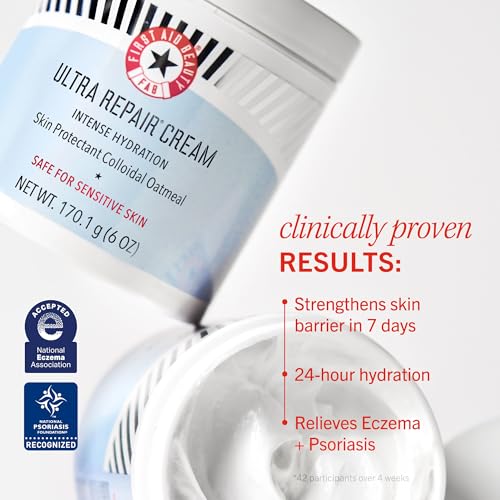 First Aid Beauty - Ultra Repair Cream, Intense Hydration Whipped Colloidal Oatmeal, Clinically Proven to Strengthen Skin B...
