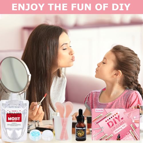 TSVATE Lip Gloss Making Kit, Lip Gloss Kit, Diy Lipgloss Set, Fun Make Your Own Lipgloss Kids Lip Gloss for Girls, Women, ...