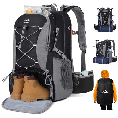 NUBILY 50L Hiking Backpack Waterproof Camping Backpack for Men Women Lightweight HIking Daypack Outdoor Travel Daypack
