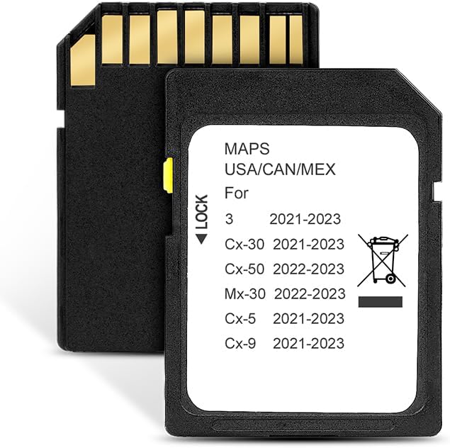 RVgolf Navigation Car GPS SD Card Compatible with 2021-2023 Mazda 3 / CX5 / CX9 / CX30, 2022-2023 MX30 / CX50 GPS Map Card...